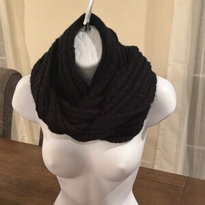 Black Knit Infinity Scarf